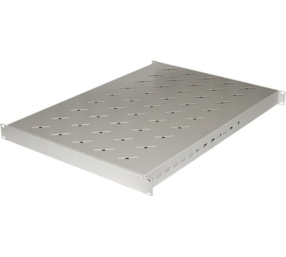 Полка Hyperline TSD3M-1U-650/1100-RAL7035 с 19'' креплением, раздвижная 449620 1