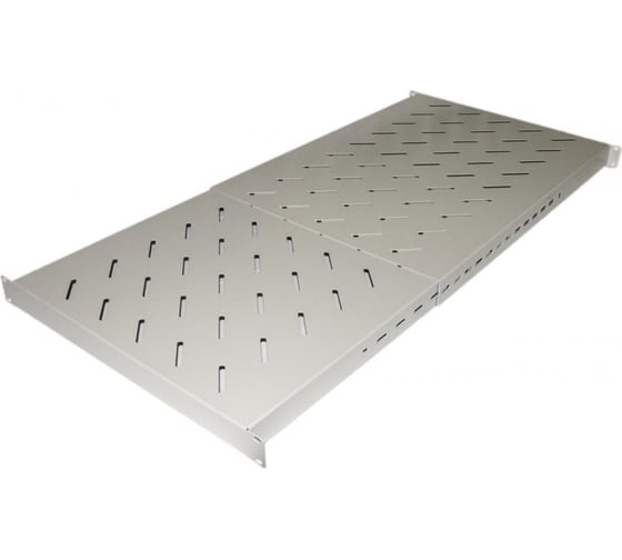 Полка Hyperline TSD3M-1U-650/1100-RAL7035 с 19'' креплением, раздвижная 449620