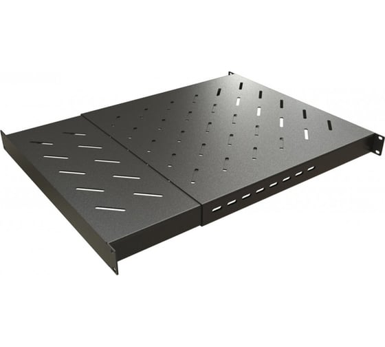 Полка Hyperline TSD3H-1U-405/700-RAL9005 с 19'' креплением, раздвижная, 1U 443448
