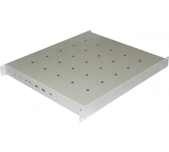Полка Hyperline TSD3M-1U-405/700-RAL7035 с 19'' креплением, раздвижная, 1U 449619
