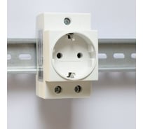 Розетка ЕТР РДЕ-47 (с заземлением под евро вилку) на дин рейку 13107