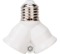 Переходник REV Е27-2хЕ27 белый 24640 4 19335840