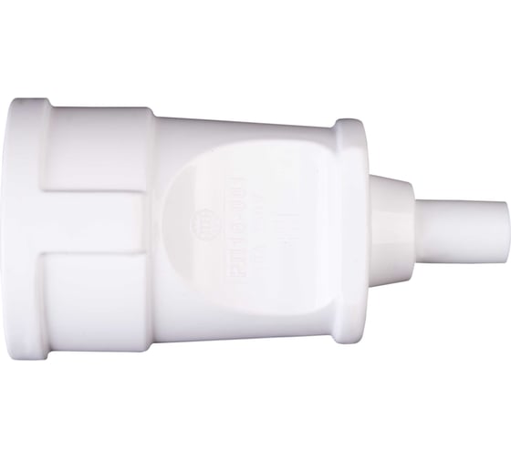 Кабельная розетка duwi 2П без заземления 10А 250B белая 30456 2