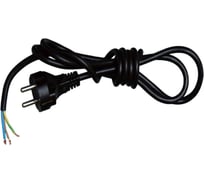 Шнур сетевой с вилкой Ливны-Электро электрический, 3x0.75, ПВС, 16А, 1 м, черный, 2 шт ПВС 301