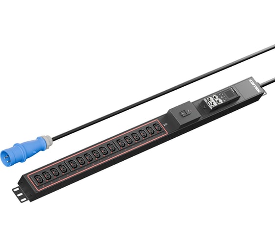 Панель распределения ONTEK PDU Metered Input ОМРВ3 вертикальная c функцией удаленного мониторинга, 32A/1ф, с мини-выключателем 16А 2шт, выход - C13 x OMPB3 1