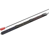 Панель распределения ONTEK PDU Basic вертикальная 32A/3ф, с мини-выключателем 16А 6шт, выход - C13 x 21 шт. / C19 x 12 шт., кабель 3 м IEC60309 OBPA6