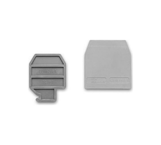 Торцевой изолятор DKC, HMT.1 1 2 PTGR, серый для НММ.1 1 2 25шт ZHM411GR 1