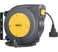 Катушка электрическая KraftWell 15 м, 220 В, 3х2.5 мм2, автосмотка KRW1731E1