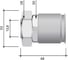 Муфта DKC металлорукав DN 15-жесткая труба диаметр 16 мм, IP66/IP67, никелированная латунь 6117-16N 2