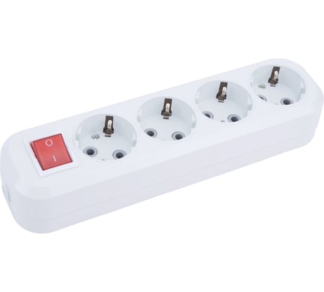 Колодка IN HOME УЗВ-4-GRAND четырехместная с выключателем и заземлением 5240 4690612035291