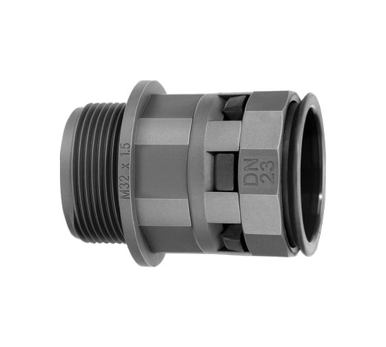 Переходник DKC труба-коробка DN 29мм М32х1.5 полиамид черн. IP66 10шт PAM29M32N 1