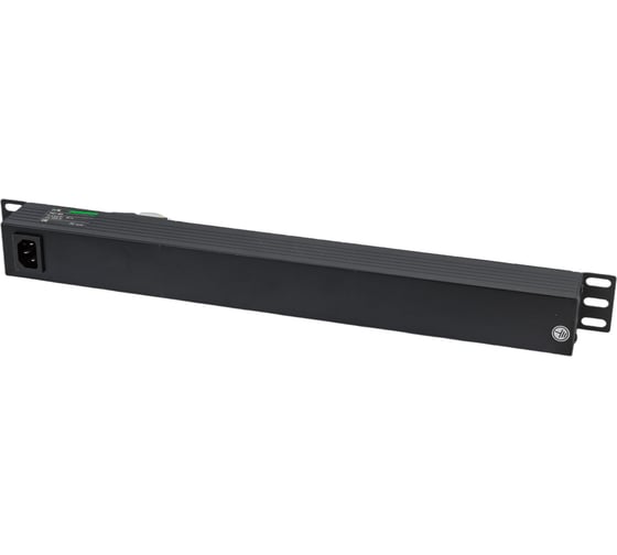 Блок розеток IEK ITK PDU 6 роз. нем. ст. с автом.10А 1U, вх.С14 без каб. чер. PH21-6D3