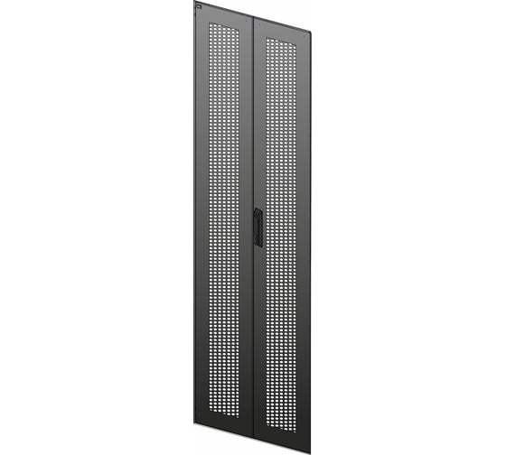 Перфорированная двустворчатая дверь для шкафа IEK ITK LINEA N 33U 600мм черный LN05-33U6X-D2P