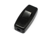 Выключатель на шнур OXION 1клавишный, черный, 3 шт., арт. FS-003-ABS-BK-3PCS