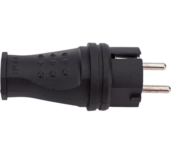 Вилка TDM прямая каучук 2Р+РЕ 16А 250В IP44 серии "Народная" SQ0612-0031