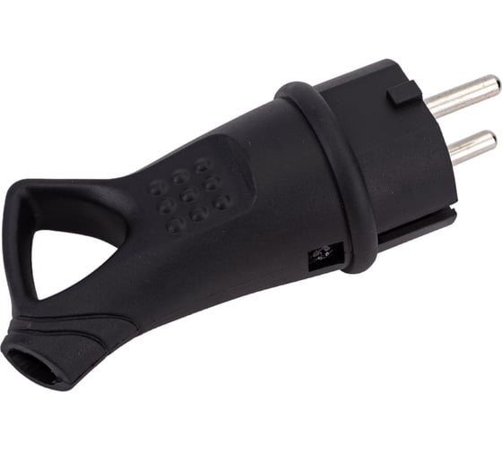 Вилка TDM ELECTRIC с ушком каучук 2Р+РЕ 16А 250В IP44 серии "Народная" SQ0612-0032