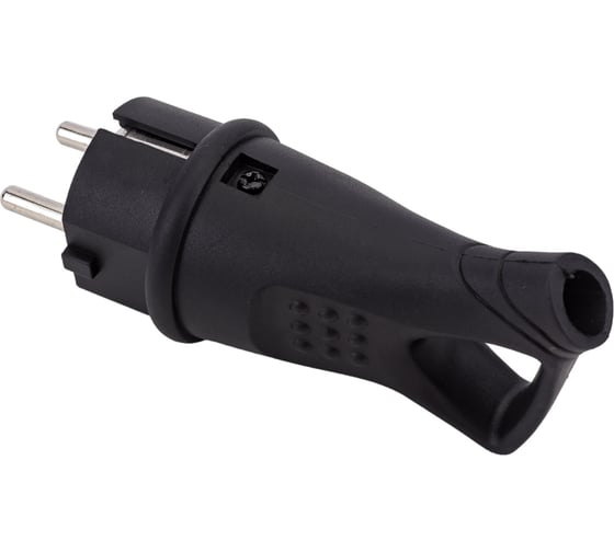 Вилка TDM ELECTRIC с ушком каучук 2Р+РЕ 16А 250В IP44 серии "Народная" SQ0612-0032