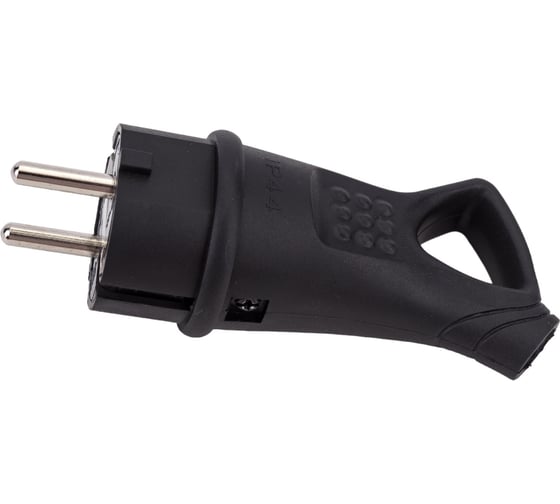 Вилка TDM ELECTRIC с ушком каучук 2Р+РЕ 16А 250В IP44 серии "Народная" SQ0612-0032