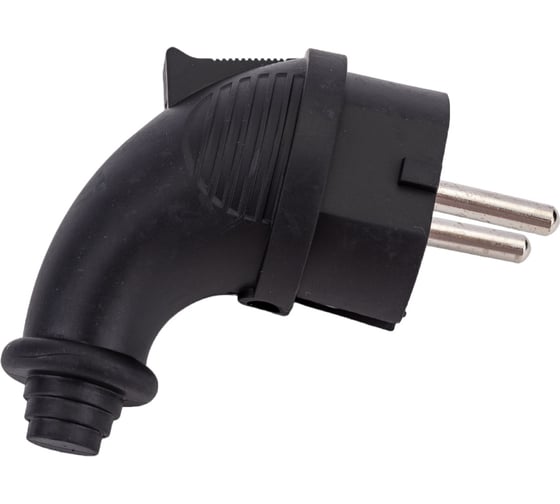 Вилка TDM ELECTRIC угловая каучук 2Р+РЕ 16А 250В IP44 серии "Народная" SQ0612-0030