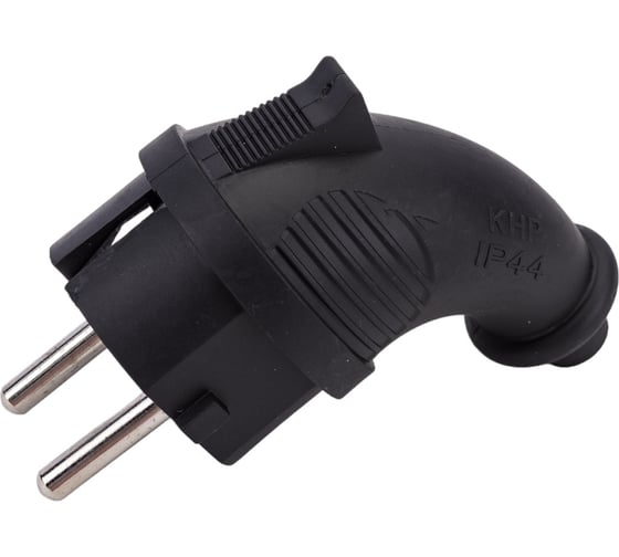 Вилка TDM ELECTRIC угловая каучук 2Р+РЕ 16А 250В IP44 серии "Народная" SQ0612-0030