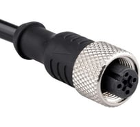 Соединительный кабель Emas 2м, с гнездом M12_4, ПУ, IP68 SKM12P4YXP2