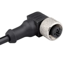 Соединительный кабель Emas 2м, с гнездом M12_3, 90 градусов, ПВХ, IP68 SKM12P3DXV2