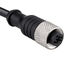 Соединительный кабель Emas 2м, с гнездом M12_3, ПВХ, IP68 SKM12P3YXV2