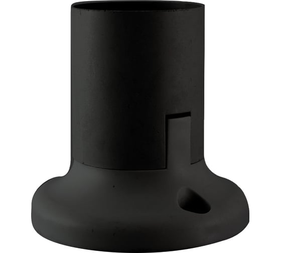 Патрон TDM Е27 потолочный, термостойкий пластик, прямой, черный, Б/Н ...