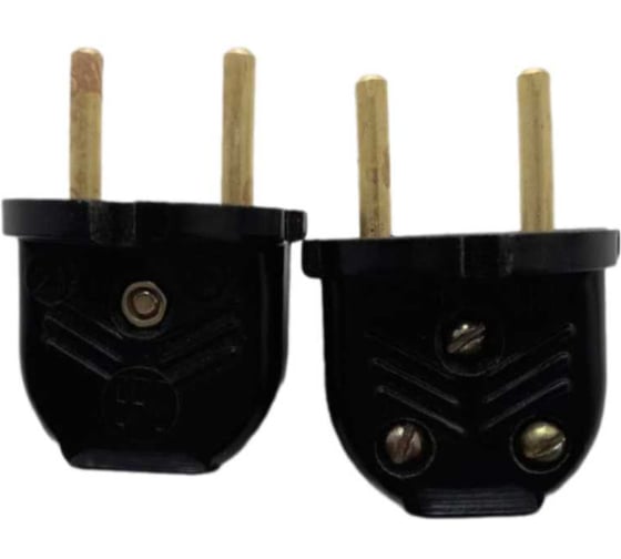 Электровилка Ливны-Электро В6-001 разборная плоская л/ш, черная, 300 штук В 6142л.1 1