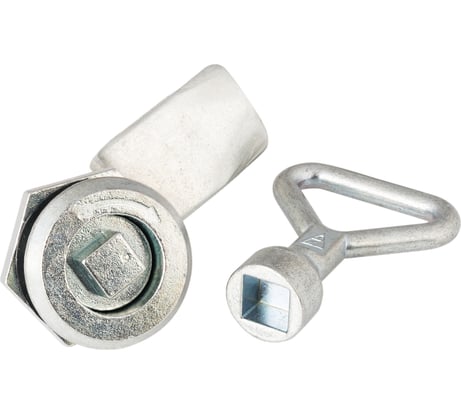 Замок под четырехгранный ключ ТРИЗАМ цинк, грань 8 мм с ригелем и ключом ЗЧ.М.2.48.1060.КМ TRZ0037