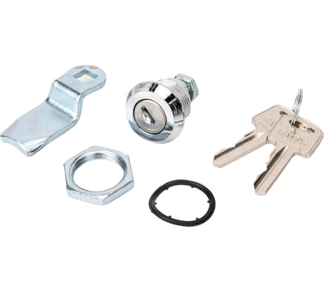 Замок под английский ключ ТРИЗАМ (2 кл в уп.), с ригелем металл, хром ЗЧА05.М.2.01.1066.К TRZ0035