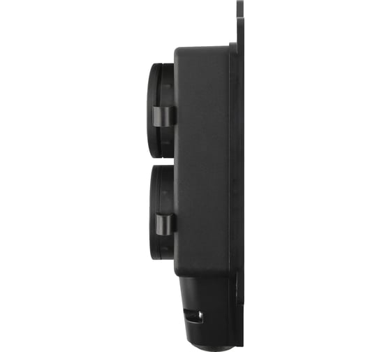 Каучуковая колодка duwi 2 гнезда с заземлением IP44 черная 16A 27461 2