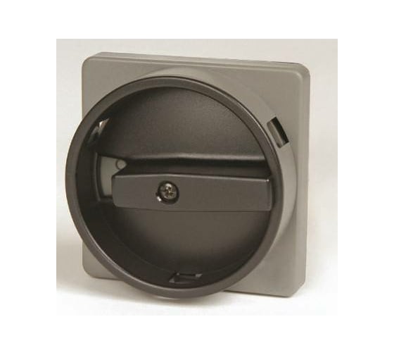 Серая площадка DKC 67x67 - черная ручка с блокировкой на дверь AZ4901 94224 1