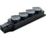 Колодка удлинителя FL-SB-4EU-IP44-BK 4-х местная 2P+PE 16A 250В IP44 с защитной крышкой чёрного цвета Filum 00-01186582 12