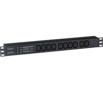 Блок розеток ExeGate ServerPro. PDU-19H004. Al-10C13-C14-SPD3.19 1U алюминий 10.IEC.320.C13.С14.SDP3. 280862