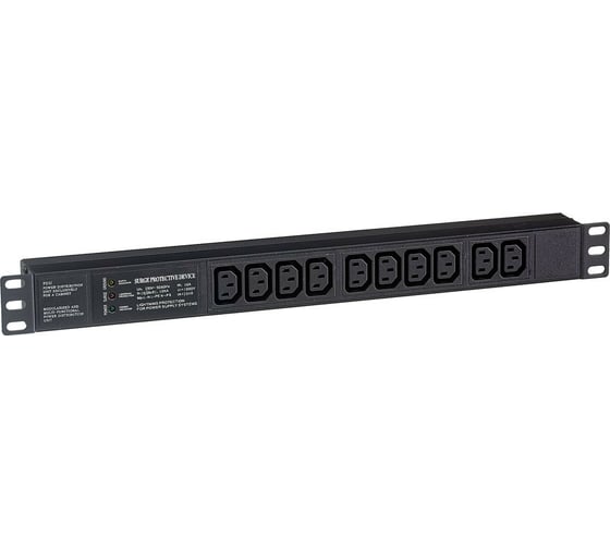 Блок розеток ExeGate ServerPro. PDU-19H004. Al-10C13-C14-SPD3.19 1U алюминий 10.IEC.320.C13.С14.SDP3. 280862