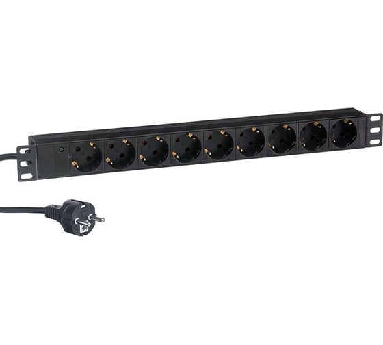 Блок розеток ExeGate ServerPro PDU-19H904 Al-9S-EU2.5CU, 19,1U,алюм, 9Schuko, евро, 2.5м 280850 1