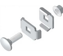 Винтовой соединитель двойной УМС нержавеющая сталь AISI304, 10 шт VSD-NR