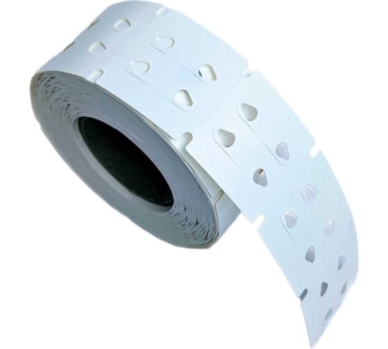 Бирка в рулоне для ТТ печати Формат СТ 7х25мм, размер поля для печати 7х11мм, для диаметра провода 3-4.2мм, цвет белый, 2шт./ряд, 1тыс.шт./упак. ФСТ-150-711-2-1-D40 1