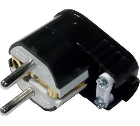 Штепсельная угловая вилка NE-AD с заземлением, UPS, 16А, 250В, Черный 1004-S