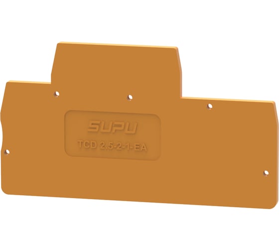 Крышка защитная SUPU для серии TC 2-уровневая проходная пружинная, 2.5мм2, оранжевая, 100 шт TCD2.5-2-1-OG-EA 1