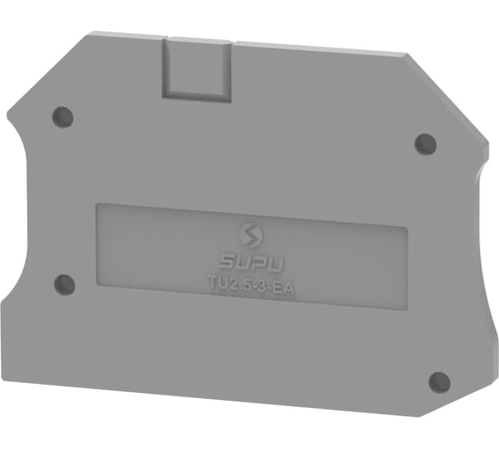 Крышка защитная для клемм SUPU TU 3-контактных, серая, 100 шт TU2.5-3-GY-EA 1