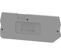 Крышка защитная для клемм SUPU TP 1-2с сечением 1.5мм2, серая, 100 шт TP1.5-3-GY-EA