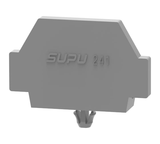 Крышка защитная SUPU TB для клемм с монтажной ножкой, серая 100 шт 241631 1