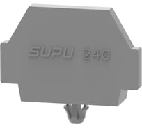 Крышка защитная SUPU TB для клемм с монтажной ножкой, серая 100 шт 240631