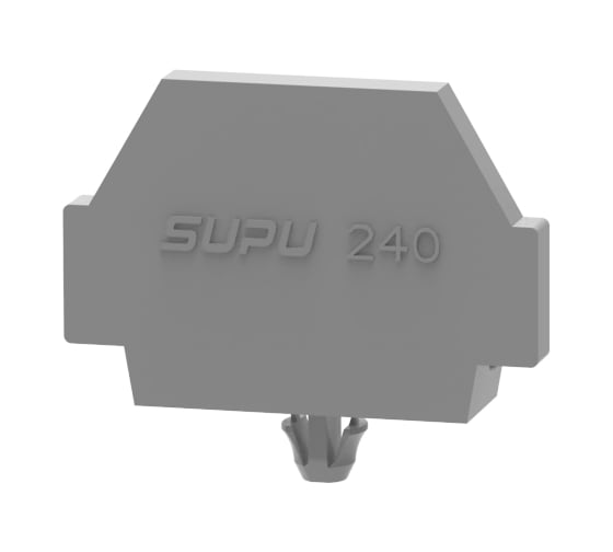 Крышка защитная SUPU TB для клемм с монтажной ножкой, серая 100 шт 240631 1