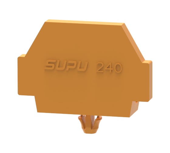 Крышка защитная SUPU TB для клемм с монтажной ножкой, оранжевая 100 шт 240632 1