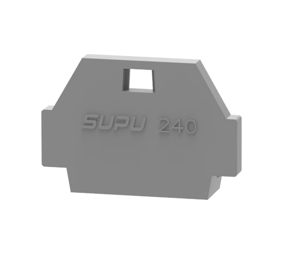 Крышка защитная SUPU TB для клемм, сеч 1.5мм2, серая 100 шт 240641 1