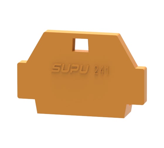 Крышка защитная SUPU TB для клемм, сеч 2.5мм2, оранжевая 100 шт 241642 1