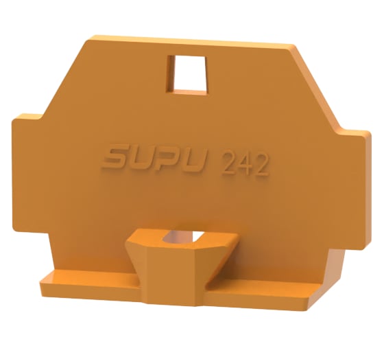 Крышка защитная SUPU TB для клемм с фиксирующим фланцем, оранжевая 100 шт 242622 1